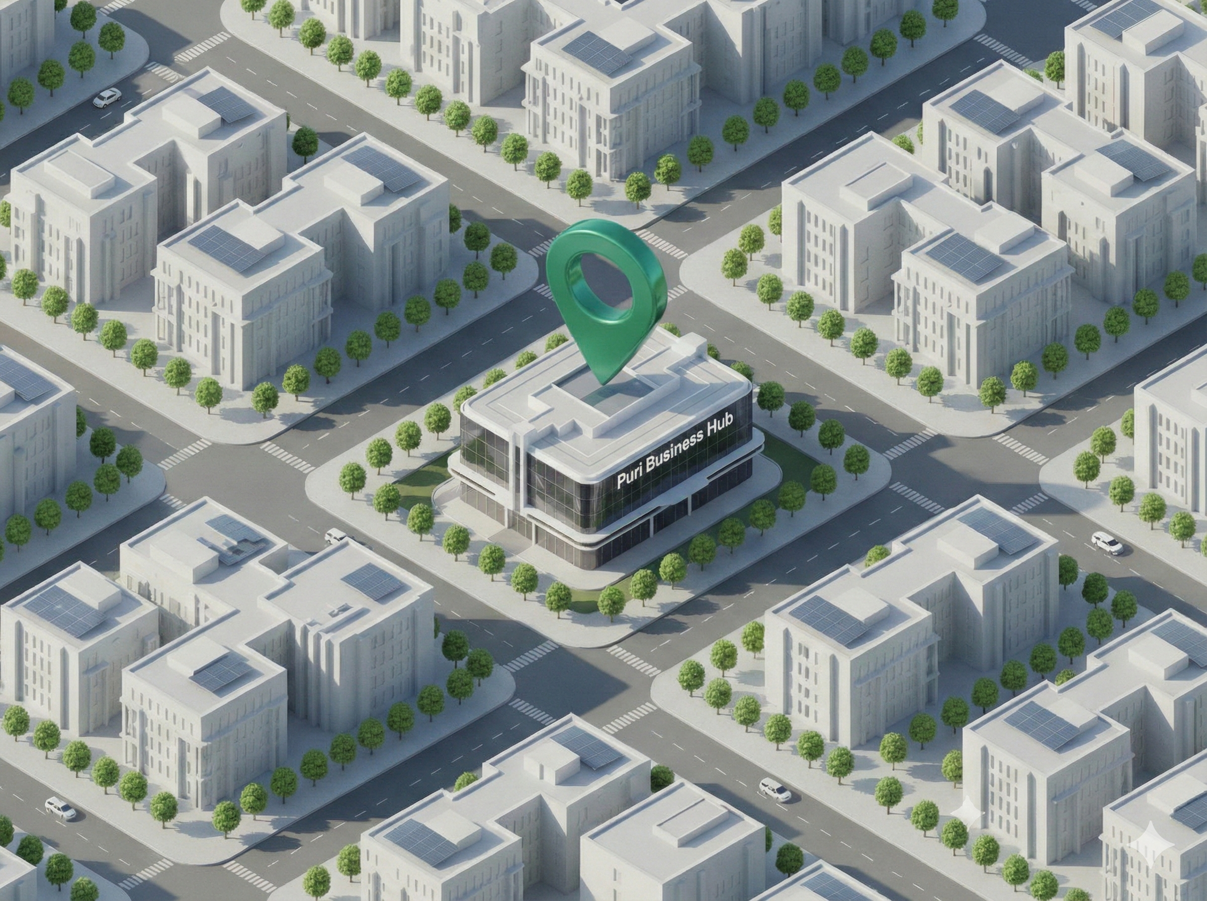 Map showing headquarters location